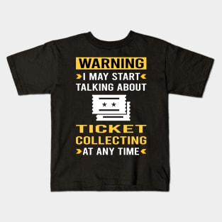 Warning Ticket Collecting Tickets Kids T-Shirt